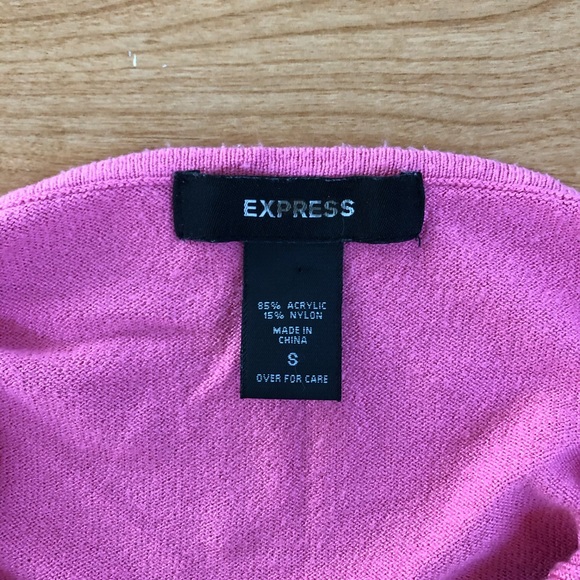 Express Pink Sequin Halter Top - Picture 3 of 3
